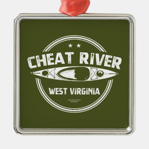 Cheat River West Virginia Metal Ornament