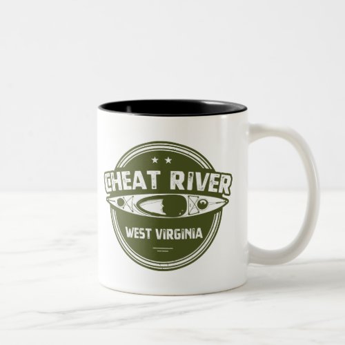 Cheat River West Virginia Two_Tone Coffee Mug