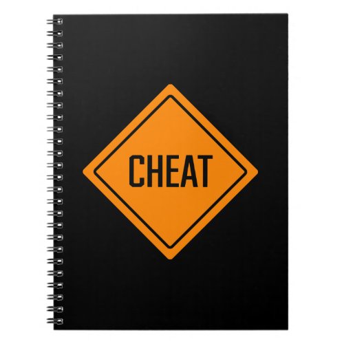 Cheat Word Sign  Spiral Notebook