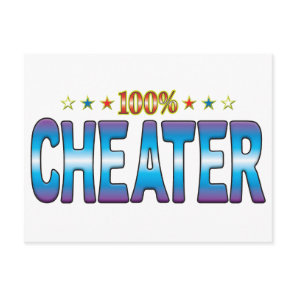 Cheater Star Tag v2 Postcard