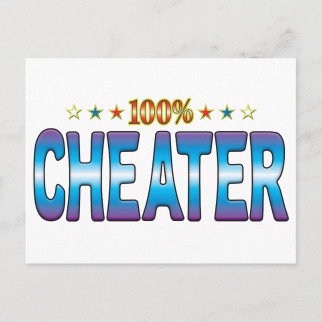 Cheater Star Tag v2 Postcard (Front)