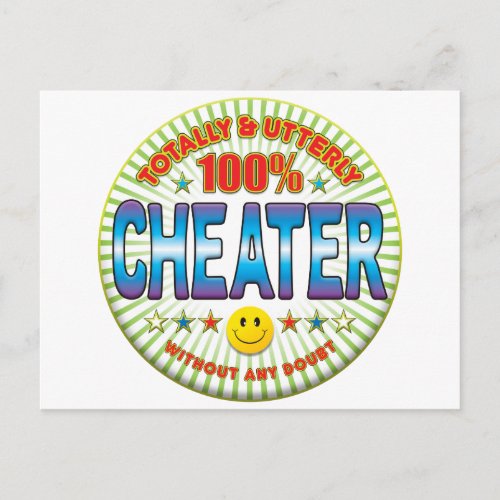 Cheater Totally Postcard