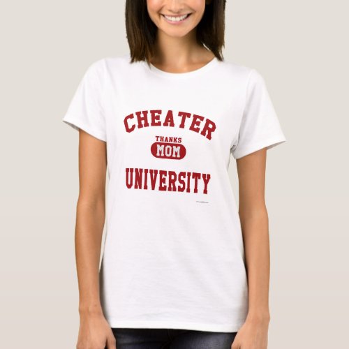 Cheater University Parody College Athletic Dept T_Shirt