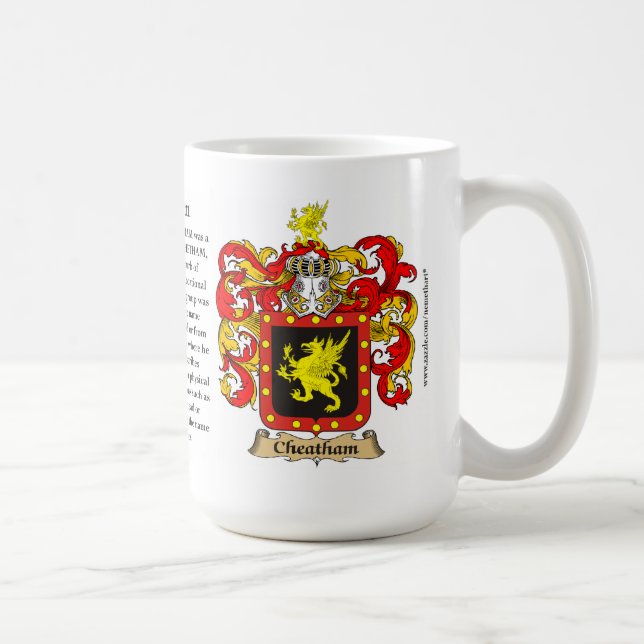 Cheatham, the Origin, the Meaning and the Crest Coffee Mug (Right)