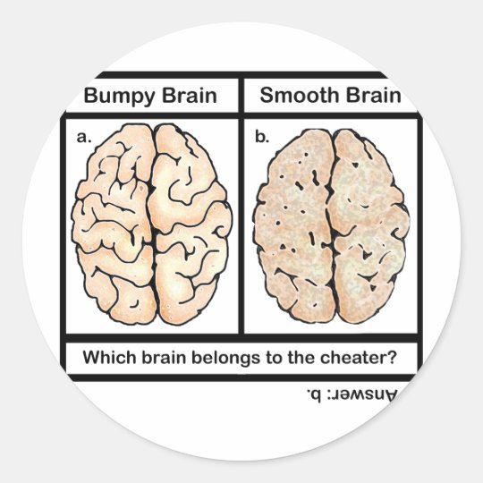 Cheating Brain Classic Round Sticker