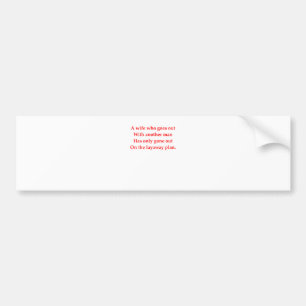 cheating bumper sticker