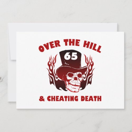 Cheating Death 65th Birthday Card