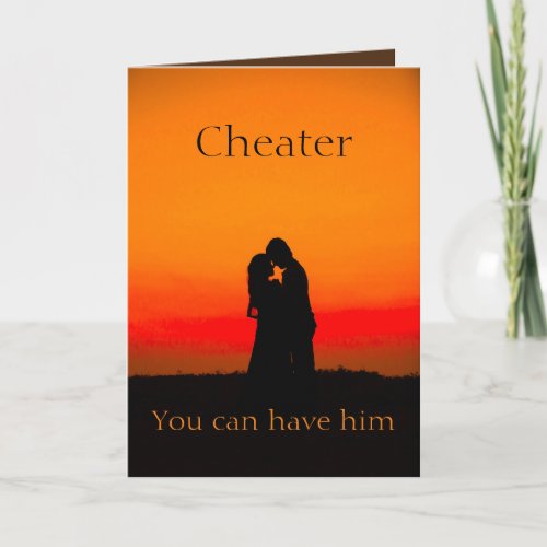 Cheating lady card