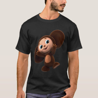 Cheburashka Waving Hand Vintage Russian Cute Carto T-Shirt