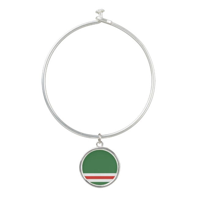 Chechen Republic of Ichkeria Flag Bangle Bracelet (Front)