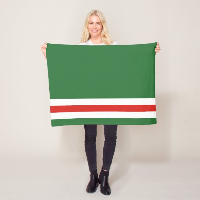 Chechen Republic of Ichkeria Flag Fleece Blanket (In Situ)