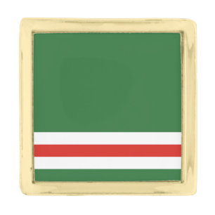 Chechen Republic of Ichkeria Flag Gold Finish Lapel Pin