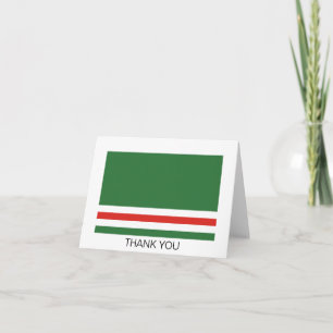 Chechen Republic of Ichkeria Flag Letterpress Thank You Card