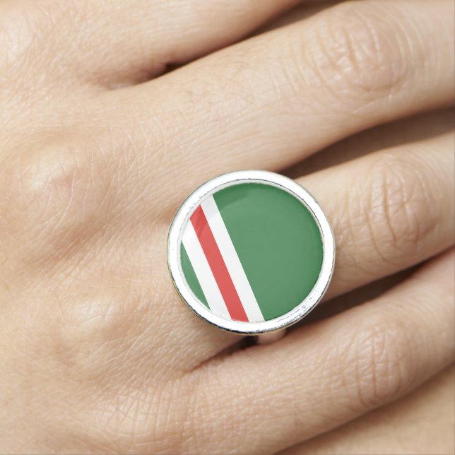 Chechen Republic of Ichkeria flag Photo Ring (In Situ)
