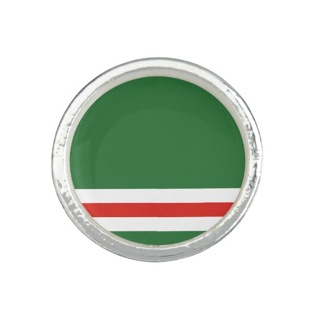 Chechen Republic of Ichkeria Flag Ring (Front)