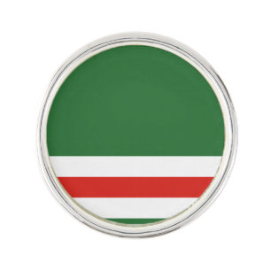 Chechen Republic of Ichkeria flag Round Lapel Pin
