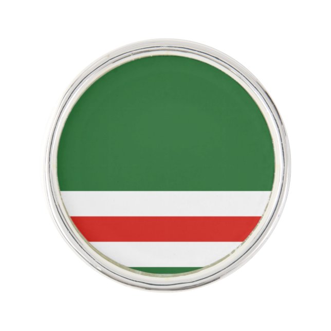 Chechen Republic of Ichkeria flag  Round Lapel Pin (Front)