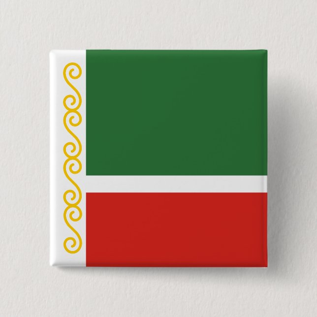 Chechnya Flag Button (Front)