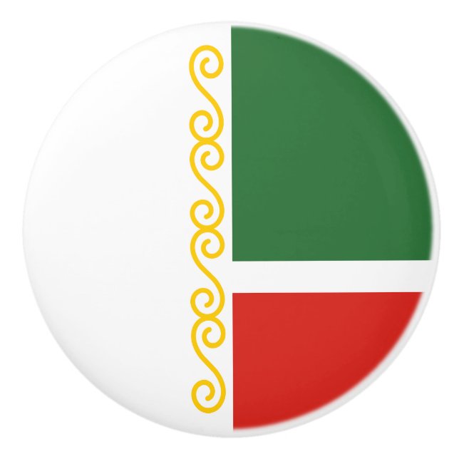 Chechnya Flag Ceramic Knob (Front)