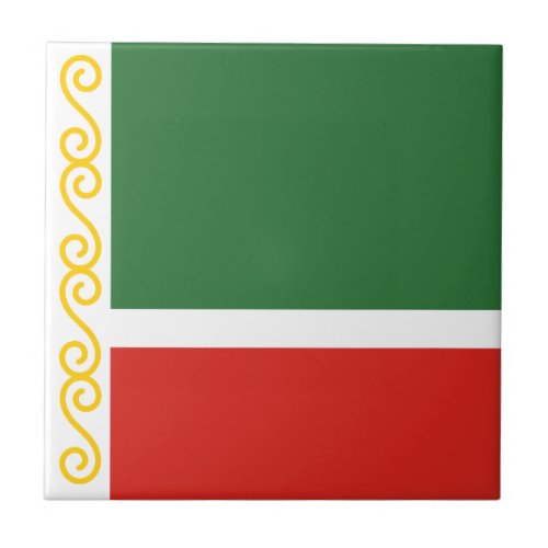 Chechnya Flag Ceramic Tile