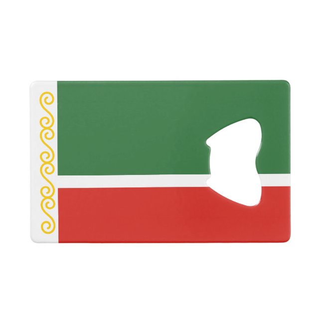 Chechnya Flag Credit Card Bottle Opener (Front (Horizontal))