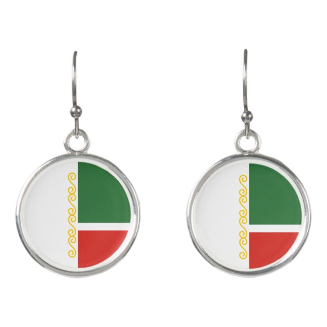 Chechnya Flag Earrings (Front)