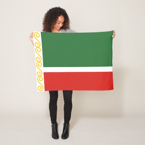 Chechnya Flag Fleece Blanket