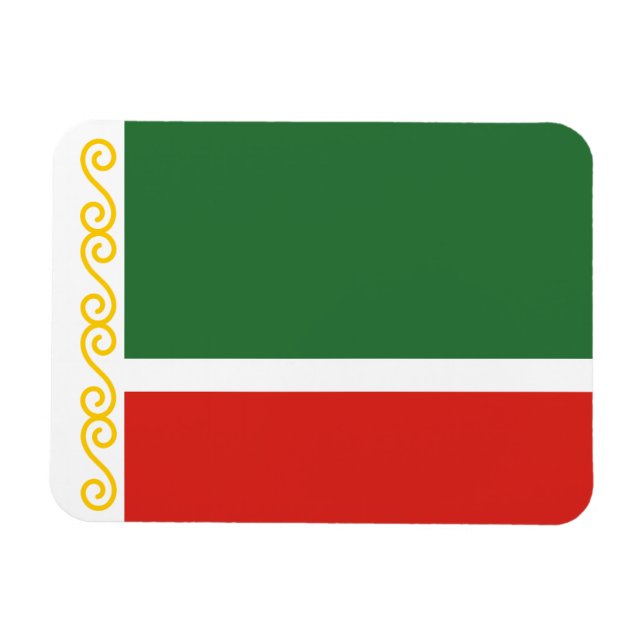 Chechnya Flag Magnet (Horizontal)