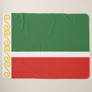 Chechnya Flag Sherpa Blanket
