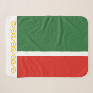 Chechnya Flag Sherpa Blanket