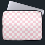 Check Baby Pink And White Checkerboard Pattern Laptop Sleeve<br><div class="desc">Checkered Pattern – light pink and white checkerboard.</div>