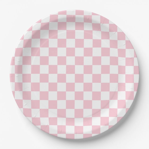 Pink and 2025 white paper plates