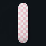 Check Baby Pink And White Checkerboard Pattern Skateboard<br><div class="desc">Checkered Pattern – light pink and white checkerboard.</div>