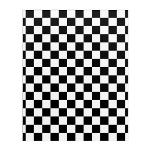 Check Black White Checkered Pattern Checkerboard Acrylic Print