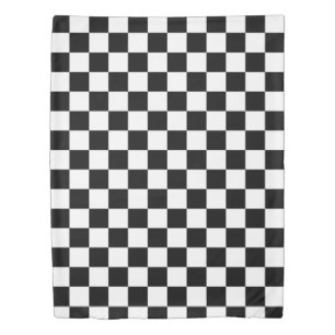 Check Black White Checkered Pattern Checkerboard Duvet Cover