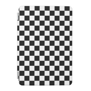 Check Black White Checkered Pattern Checkerboard iPad Mini Cover