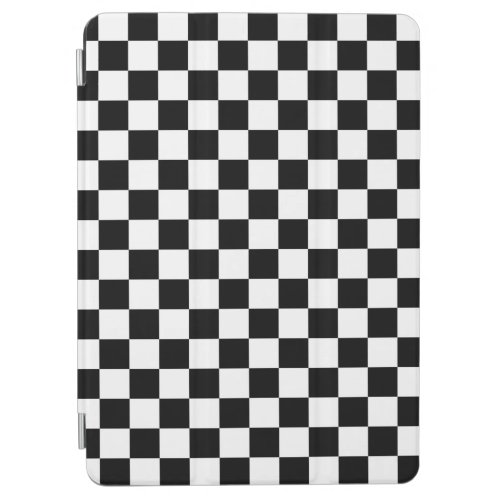 Check Black White Checkered Pattern Checkerboard iPad Air Cover