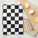 Check Black White Checkered Pattern Checkerboard Kitchen Towel<br><div class="desc">Checkered Pattern – Black and white checkerboard.</div>