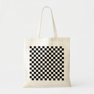 Medium tote in white check - kar&chach