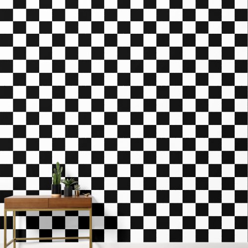 Check Black White Checkered Pattern Checkerboard Wallpaper