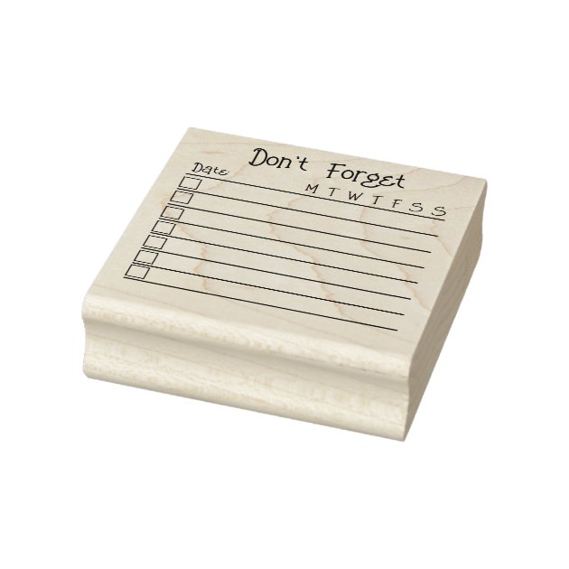 Check Box Checklist bullet journal to do lists Rubber Stamp Zazzle