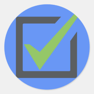 Check Box Emoji Classic Round Sticker