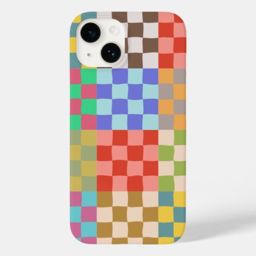 Check Colorful Checkered Pattern Checkerboard Case_Mate iPhone 14 Case