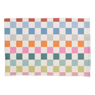 Check Colorful Checkered Pattern Checkerboard Pillow Case