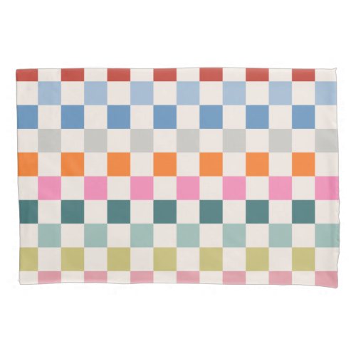 Check Colorful Checkered Pattern Checkerboard Pillow Case