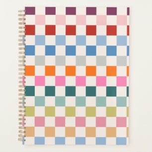 Check Colorful Checkered Pattern Checkerboard Planner