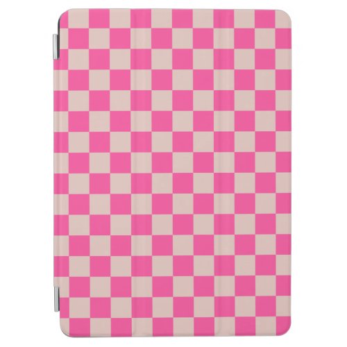 Check Coral Pink Checkered Pattern Checkerboard iPad Air Cover