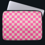 Check Coral Pink Checkered Pattern Checkerboard Laptop Sleeve<br><div class="desc">Checkered Pattern - Coral pink and salmon checkerboard.</div>
