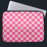 Check Coral Pink Checkered Pattern Checkerboard Laptop Sleeve<br><div class="desc">Checkered Pattern - Coral pink and salmon checkerboard.</div>