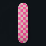 Check Coral Pink Checkered Pattern Checkerboard Skateboard<br><div class="desc">Checkered Pattern – Coral pink and salmon checkerboard.</div>